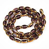 Electroplate Opaque Color Glass Beads Strands X-EGLA-Q127-A01-02I-2