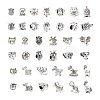 Kissitty 38pcs 19 style Tibetan Style Alloy European Beads FIND-KS0001-21-11