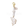 Butterfly Alloy Enamel Pendants Decoraiton HJEW-JM01637-02-3