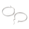 Rhodium Plated 925 Sterling Silver Hoop Earrings EJEW-K258-03B-P-2