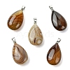 Natural Banded Agate Pendants GG-K002-09G-1