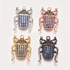 Brass Micro Pave Cubic Zirconia Pendants ZIRC-K078-04-1