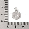 Rack Plating Brass Micro Pave Clear Cubic Zirconia Pendants KK-B092-32P-3