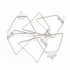 304 Stainless Steel Wire Pendants STAS-S103-01-1