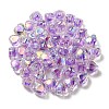 UV Plating Rainbow Iridescent Acrylic Beads LS-OACR-F004-05F-3