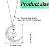 ANATTASOUL 3Pcs 3 Colors Platinum Plated Alloy Crescent Moon Pendant Necklaces Set NJEW-AN0001-31-2