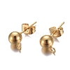 304 Stainless Steel Stud Earring Findings LS-STAS-P148-07G-B-1
