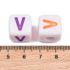 Opaque Acrylic Enamel European Beads AC-ACBA1794-04V-3