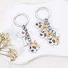 WEWAYSMILE 2 pcs Dog Keychain Car Keychain Pet Pendant Key-Ring Lovely Dog Key-ring Portable Metal Keychain Gift for Pet Lover Birthday Puppy Theme Party Supplies (Boxer Dog) JX795A-3