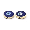 Rack Plating Handmade Evil Eye Lampwork Beads KK-F838-02B-G-2