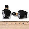 Natural Obsidian Openable Perfume Bottle Pendants G-I381-02G-05-3