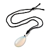 Synthetic Opalite Pendant Necklace with Nylon Cord for Women NJEW-L464-A01-3