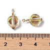 Half Plated Glass Charms KK-P242-20G-02-3