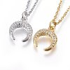 304 Stainless Steel Pendant Necklaces NJEW-L146-07-1