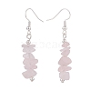 Natural Rose Quartz Chips Beaded Jewelry Set SJEW-JS01232-06-6