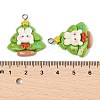 Christmas Theme Rabbit Opaque Resin Pendants RESI-S08-04F-3