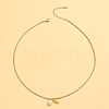 Stainless Steel Natural Stone Pendant Necklace 18K Gold Plated Women's Clavicle Chain HW0705-5-1