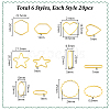 120Pcs 6 Styles Brass Linking Rings KK-PH0011-32-4