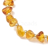 Natural Amber Beads Stretch Bracelets for Women BJEW-JB13294-3