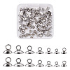 Craftdady 140Pcs 7 Style 304 Stainless Steel Bead Cap Pendant Bails STAS-CD0001-12-8