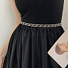 1Pc Alloy PU Leather Braided Waist Chains for Woman DIY-CL0001-09-7