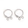 2-hole Rack Plating Brass Leverback Earring Findings LS-KK-D075-05S-RS-1