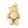 Brass Micro Pave Cubic Zirconia Pendants KK-E077-01G-03-2