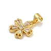 Rack Plating Brass Micro Pave Cubic Zirconia Charms KK-C074-64G-02-2