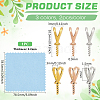 6Pcs 3 Colors Sterling Silver Peg Bails Pendants STER-BC0002-73-2