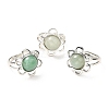 Natural Green Aventurine Adjustable Rings RJEW-P043-01P-17-1