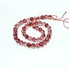 Dyed Round Natural Crackle Quartz Beads Strands G-K084-8mm-05A-2