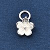 925 Sterling Silver 5-Petal Flower Charms STER-U009-01S-01-2