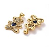 Brass Micro Pave Cubic Zirconia Pendants KK-K258-24D-G-RS-2