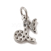 Brass Micro Pave Cubic Zirconia Charms KK-E077-02P-05-2