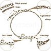 Olycraft 8Pcs 4 Style Zinc Alloy Link Bracelets BJEW-OC0001-06-4