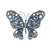 Butterfly Alloy Rhinestone Brooches PW-WG40679-02-1