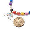 Rainbow Alloy Enamel Pendant Necklaces for Women NJEW-JN03991-3