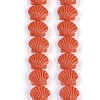Synthetic Coral Dyed Carved Beads Strands X-CORA-K009-05A-02-1