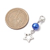 10Pcs 10 Colors Star Alloy Pendant Decorations HJEW-JM02649-6