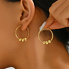 Stainless Steel Ball Hoop Earrings XK8123-1