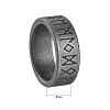 Viking Rune Titanium Steel Finger Rings for Men WGDF4AB-42-2