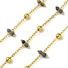 Handmade Faceted Natural Lapis Lazuli Beaded Chains CHC-L050-02G-07-1