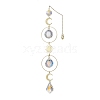 Brass Moon Sun Hanging Ornaments HJEW-JM02096-1