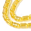 Electroplate Transparent Glass Beads Strands EGLA-Q132-03A-A03-3