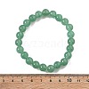 Natural Green Aventurine Round Bead Stretch Bracelets BJEW-L593-A07-4