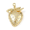 Brass Micro Pave Cubic Zirconia Pendants KK-R224-10G-1