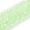 Baking Painted Imitation Jade Glass Bead Strands DGLA-A034-J6MM-A03-1