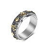 304 Stainless Steel Rotating Finger Rings for Men WG3AF6B-02-3
