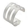 304 Stainless Steel Cuff Bnagles for Women BJEW-M045-01P-4