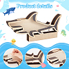 Shark Shape Wood Display Box DIY-WH0430-991-4